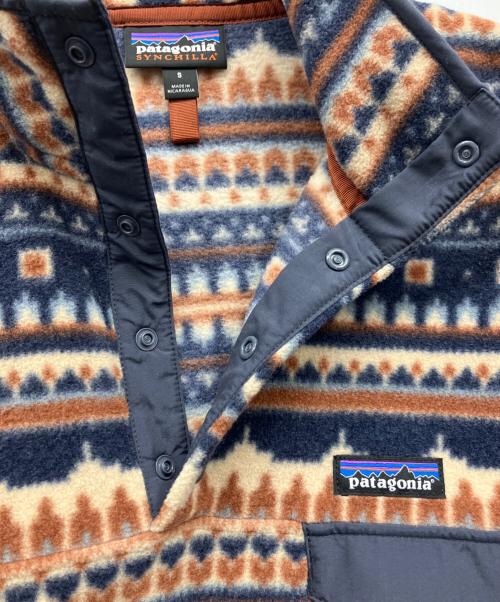 Patagonia（パタゴニア）Patagonia (パタゴニア) ライトウェイトシンチラ スナップT ネイビー×ブラウン サイズ:Sの古着・服飾アイテム
