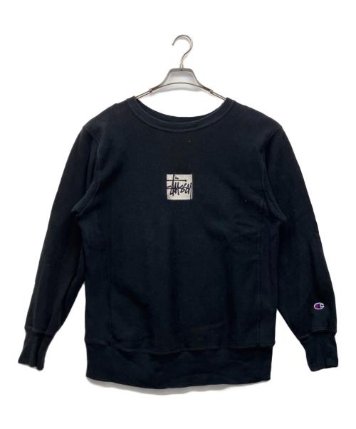 Champion REVERSE WEAVE（チャンピオン リバース ウィーブ）Champion REVERSE WEAVE (チャンピオン リバース ウィーブ) stussy (ステューシー) スウェット ブラック サイズ:Lの古着・服飾アイテム