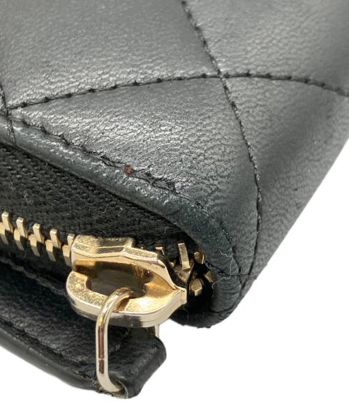 CHANEL（シャネル）CHANEL (シャネル) ラウンドファスナー長財布 ブラックの古着・服飾アイテム