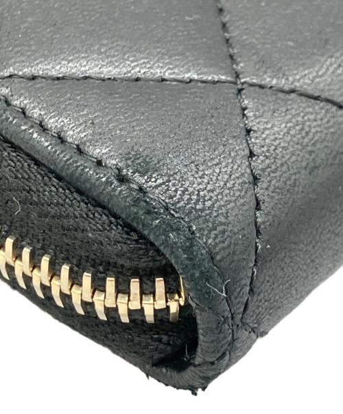 CHANEL（シャネル）CHANEL (シャネル) ラウンドファスナー長財布 ブラックの古着・服飾アイテム