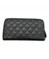 CHANEL (シャネル) ラウンドファスナー長財布 ブラック：55000円