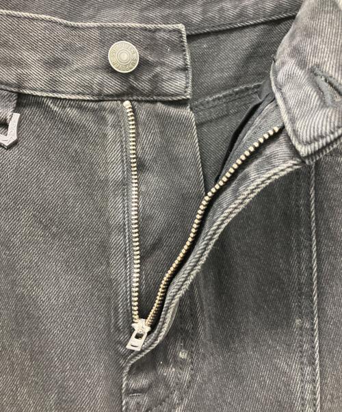 SUPPLIER（サプライヤー）SUPPLIER (サプライヤー) Cross Leather Patch Baggy Denim Pants ブラック サイズ:Mの古着・服飾アイテム