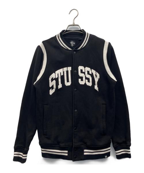 stussy（ステューシー）stussy (ステューシー) スウェットスタジャン ブラック サイズ:Sの古着・服飾アイテム