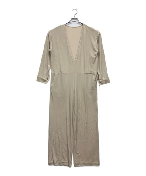 apart by（アパートバイ）apart by (アパートバイ) ベロアロンパース ベージュ サイズ:Freeの古着・服飾アイテム