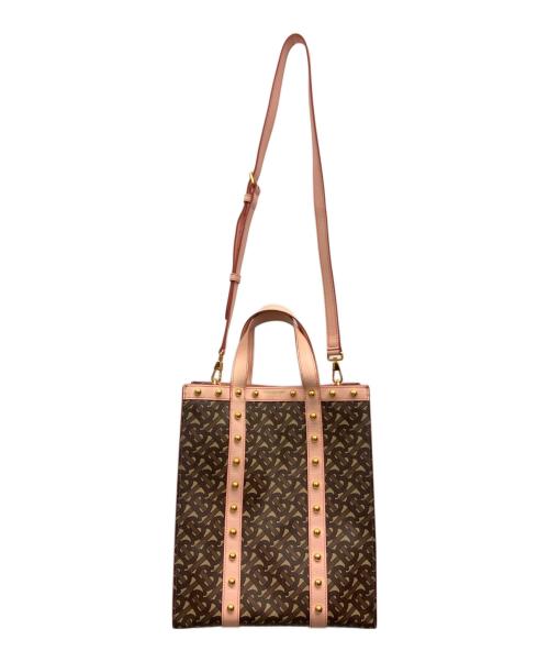 BURBERRY（バーバリー）BURBERRY (バーバリー) 2WAYショルダーバッグ ブラウン×ピンクの古着・服飾アイテム