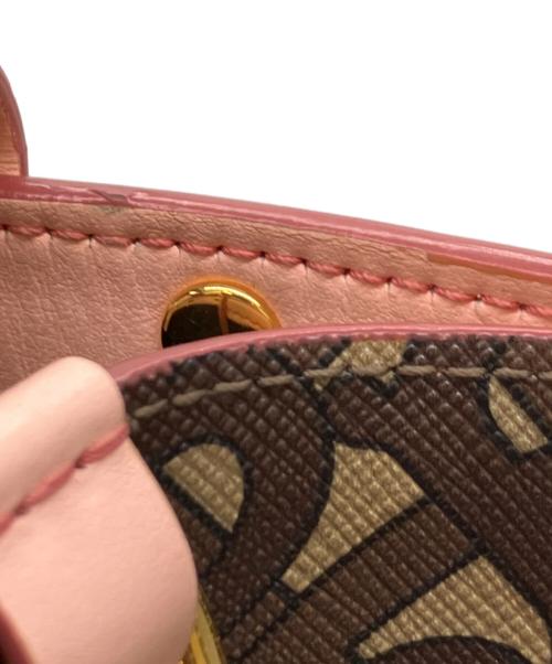 BURBERRY（バーバリー）BURBERRY (バーバリー) 2WAYショルダーバッグ ブラウン×ピンクの古着・服飾アイテム