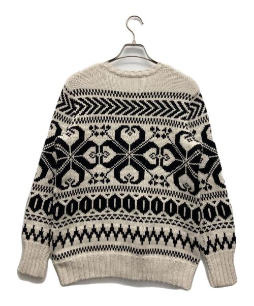 LAUREN RALPH LAUREN（ローレンラルフローレン）LAUREN RALPH LAUREN (ローレンラルフローレン) 厚手ニット ホワイト サイズ:Sの古着・服飾アイテム