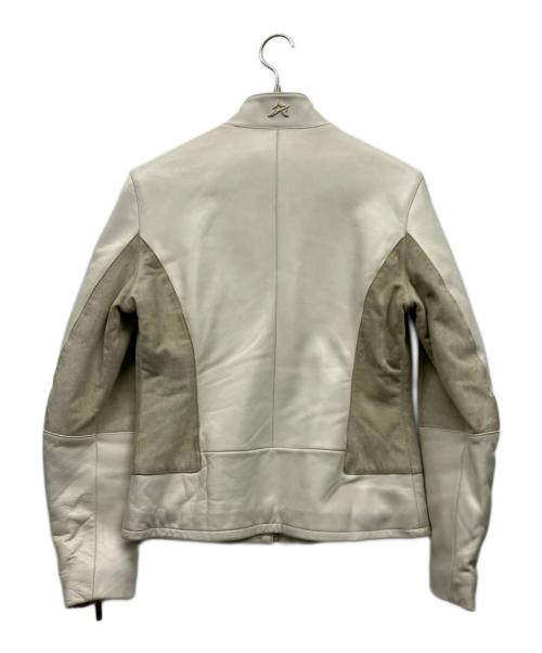 AVIREX（アヴィレックス）AVIREX (アヴィレックス) シングルライダース  ホワイト×グレー サイズ:Mの古着・服飾アイテム