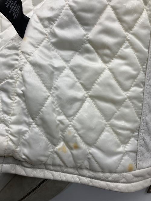 AVIREX（アヴィレックス）AVIREX (アヴィレックス) シングルライダース  ホワイト×グレー サイズ:Mの古着・服飾アイテム