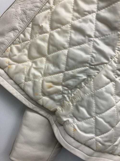 AVIREX（アヴィレックス）AVIREX (アヴィレックス) シングルライダース  ホワイト×グレー サイズ:Mの古着・服飾アイテム