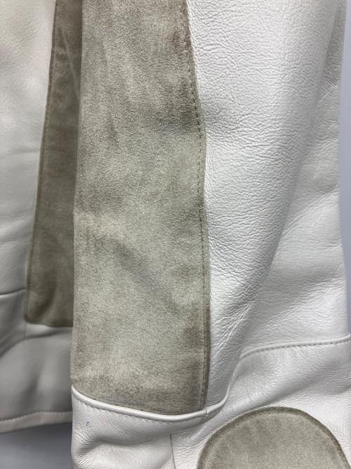 AVIREX（アヴィレックス）AVIREX (アヴィレックス) シングルライダース  ホワイト×グレー サイズ:Mの古着・服飾アイテム