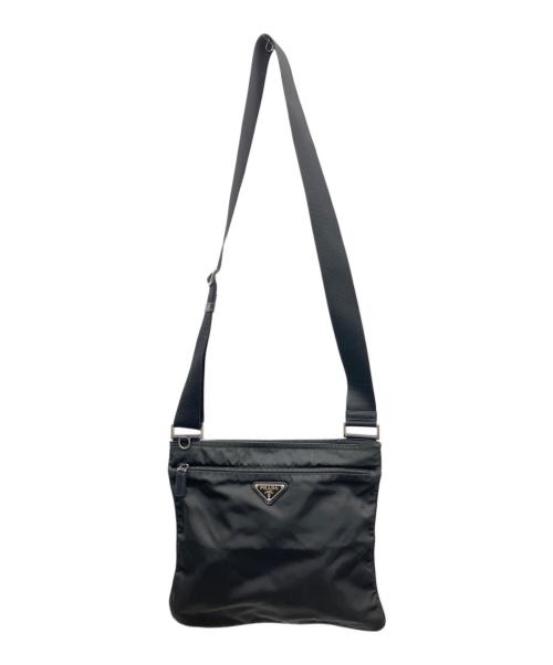 PRADA（プラダ）PRADA (プラダ) ナイロンショルダーバッグ ブラックの古着・服飾アイテム