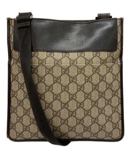 GUCCI（グッチ）GUCCI (グッチ) ショルダーバッグ ダークブラウン×ベージュの古着・服飾アイテム