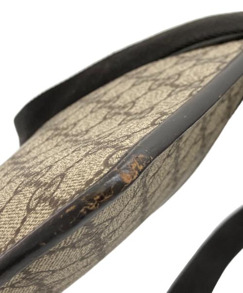 GUCCI（グッチ）GUCCI (グッチ) ショルダーバッグ ダークブラウン×ベージュの古着・服飾アイテム