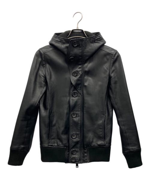 AKM（エーケーエム）AKM (エーケーエム) ラムレザージャケット ブラック サイズ:Sの古着・服飾アイテム