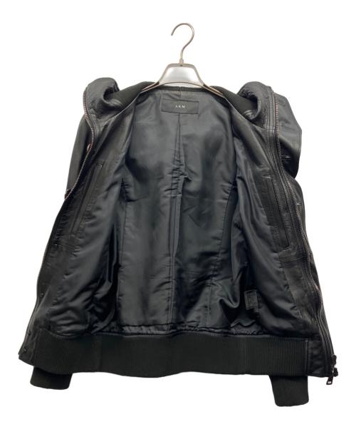AKM（エーケーエム）AKM (エーケーエム) ラムレザージャケット ブラック サイズ:Sの古着・服飾アイテム