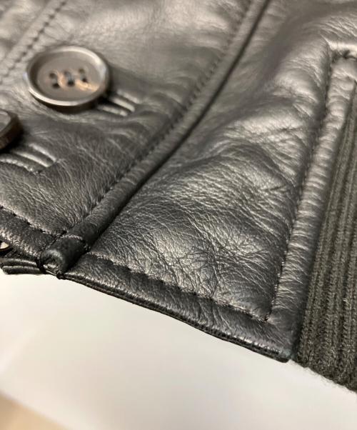 AKM（エーケーエム）AKM (エーケーエム) ラムレザージャケット ブラック サイズ:Sの古着・服飾アイテム