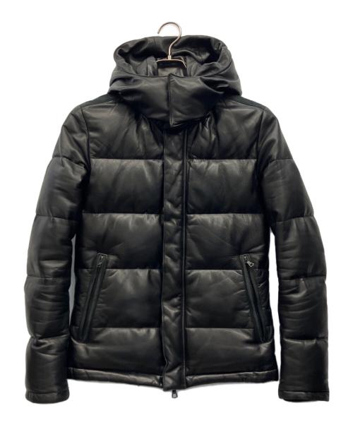 wjk（ダブルジェイケー）wjk (ダブルジェイケー) ラムレザーダウンジャケット ブラック サイズ:Sの古着・服飾アイテム