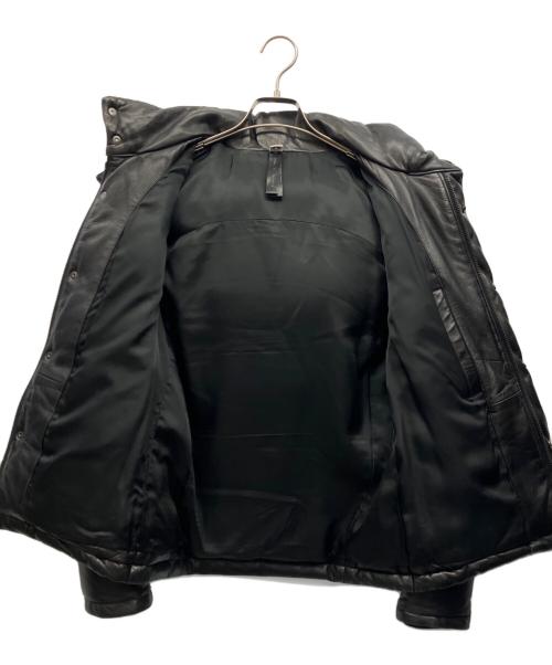wjk（ダブルジェイケー）wjk (ダブルジェイケー) ラムレザーダウンジャケット ブラック サイズ:Sの古着・服飾アイテム