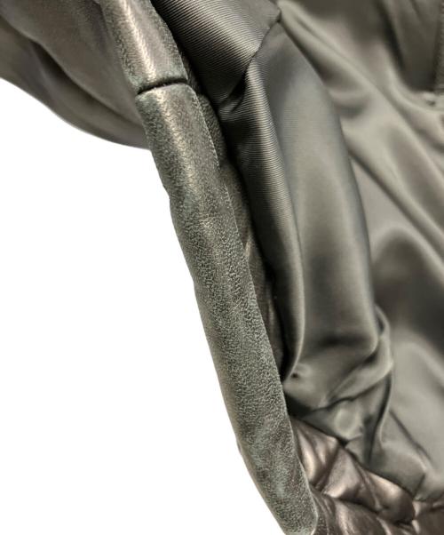 wjk（ダブルジェイケー）wjk (ダブルジェイケー) ラムレザーダウンジャケット ブラック サイズ:Sの古着・服飾アイテム