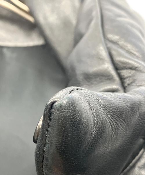 wjk（ダブルジェイケー）wjk (ダブルジェイケー) ラムレザーダウンジャケット ブラック サイズ:Sの古着・服飾アイテム