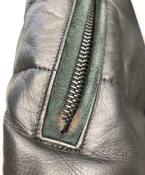 wjk（ダブルジェイケー）wjk (ダブルジェイケー) ラムレザーダウンジャケット ブラック サイズ:Sの古着・服飾アイテム