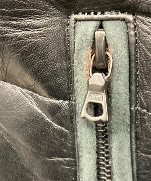 wjk（ダブルジェイケー）wjk (ダブルジェイケー) ラムレザーダウンジャケット ブラック サイズ:Sの古着・服飾アイテム