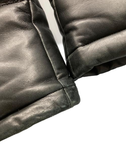 wjk（ダブルジェイケー）wjk (ダブルジェイケー) ラムレザーダウンジャケット ブラック サイズ:Sの古着・服飾アイテム