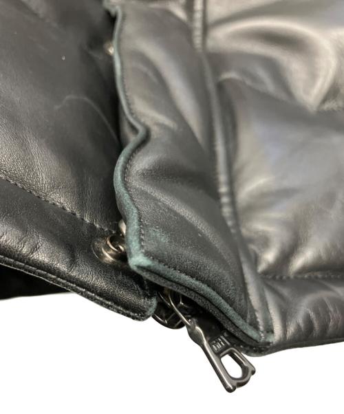 wjk（ダブルジェイケー）wjk (ダブルジェイケー) ラムレザーダウンジャケット ブラック サイズ:Sの古着・服飾アイテム