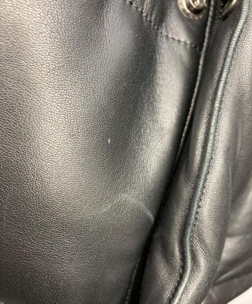 wjk（ダブルジェイケー）wjk (ダブルジェイケー) ラムレザーダウンジャケット ブラック サイズ:Sの古着・服飾アイテム