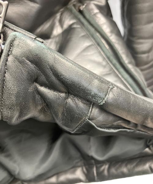 wjk（ダブルジェイケー）wjk (ダブルジェイケー) ラムレザーダウンジャケット ブラック サイズ:Sの古着・服飾アイテム