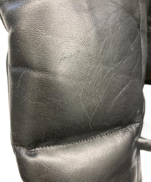 wjk（ダブルジェイケー）wjk (ダブルジェイケー) ラムレザーダウンジャケット ブラック サイズ:Sの古着・服飾アイテム
