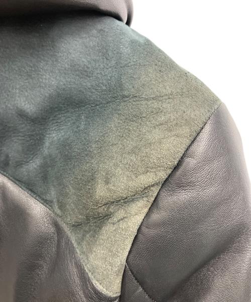 wjk（ダブルジェイケー）wjk (ダブルジェイケー) ラムレザーダウンジャケット ブラック サイズ:Sの古着・服飾アイテム