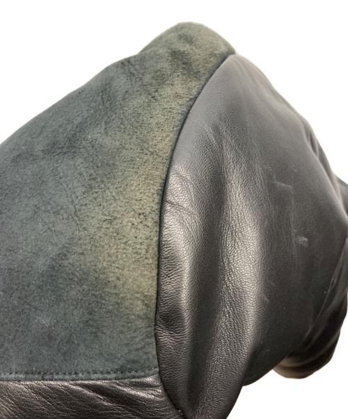 wjk（ダブルジェイケー）wjk (ダブルジェイケー) ラムレザーダウンジャケット ブラック サイズ:Sの古着・服飾アイテム