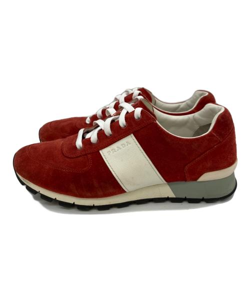PRADA（プラダ）PRADA (プラダ) スニーカー レッド サイズ:8の古着・服飾アイテム