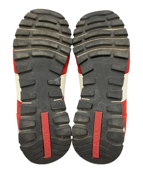 PRADA（プラダ）PRADA (プラダ) スニーカー レッド サイズ:8の古着・服飾アイテム