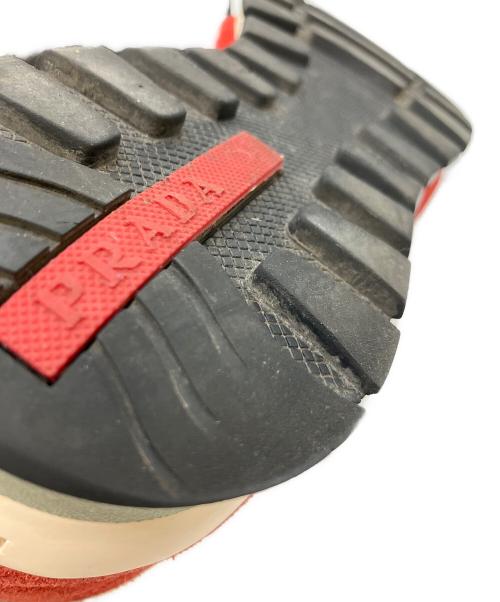 PRADA（プラダ）PRADA (プラダ) スニーカー レッド サイズ:8の古着・服飾アイテム