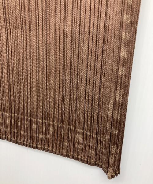 PLEATS PLEASE（プリーツプリーズ）PLEATS PLEASE (プリーツプリーズ) 転写プリーツスカート ブラウン サイズ:4の古着・服飾アイテム