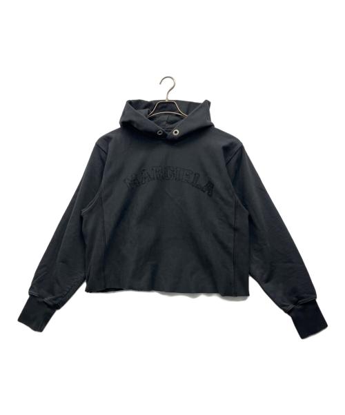 Maison Margiela（メゾンマルジェラ）Maison Margiela (メゾンマルジェラ) LOGO COTTON FLEECE HOODIE パーカー ブラック サイズ:Sの古着・服飾アイテム