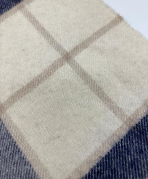 JOHNSTONS OF ELGIN（ジョンストンズオブエルガン）JOHNSTONS OF ELGIN (ジョンストンズオブエルガン) カシミヤマフラー アイボリー×ネイビーの古着・服飾アイテム