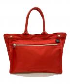 PORTERポーター）の古着「キャンバストートバッグ」｜レッド