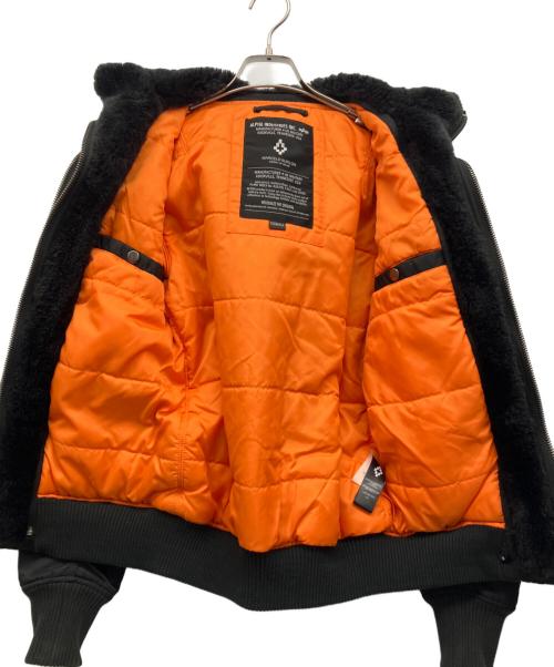 MARCELO BURLON（マルセロバーロン）MARCELO BURLON (マルセロバーロン) ALPHA (アルファ) MA-1フライトジャケット ブラック サイズ:XXSの古着・服飾アイテム