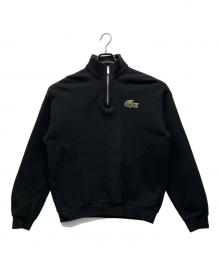 LACOSTE（ラコステ）の古着「ハーフジップスタンドカラースウェット」｜ブラック
