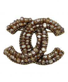 CHANEL（シャネル）の古着「ブローチ」｜ブラウン×ゴールド