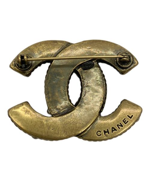 CHANEL（シャネル）CHANEL (シャネル) ブローチ ブラウン×ゴールドの古着・服飾アイテム