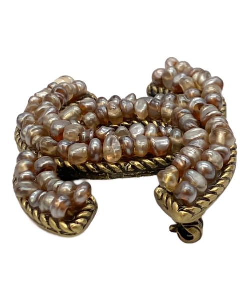 CHANEL（シャネル）CHANEL (シャネル) ブローチ ブラウン×ゴールドの古着・服飾アイテム