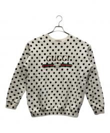 GUCCI（グッチ）の古着「ポルカドットスウェット」｜ホワイト×ブラック