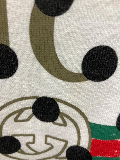 GUCCI（グッチ）GUCCI (グッチ) ポルカドットスウェット ホワイト×ブラック サイズ:Mの古着・服飾アイテム