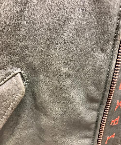 AVIREX（アヴィレックス）AVIREX (アヴィレックス) レザージャケット オリーブ サイズ:3XLの古着・服飾アイテム