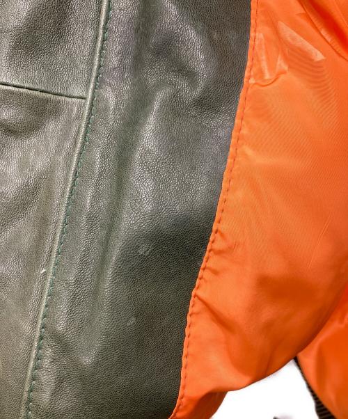 AVIREX（アヴィレックス）AVIREX (アヴィレックス) レザージャケット オリーブ サイズ:3XLの古着・服飾アイテム